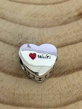Pandora Love Wales Heart Bead Charm, S925 Silver Jewelry